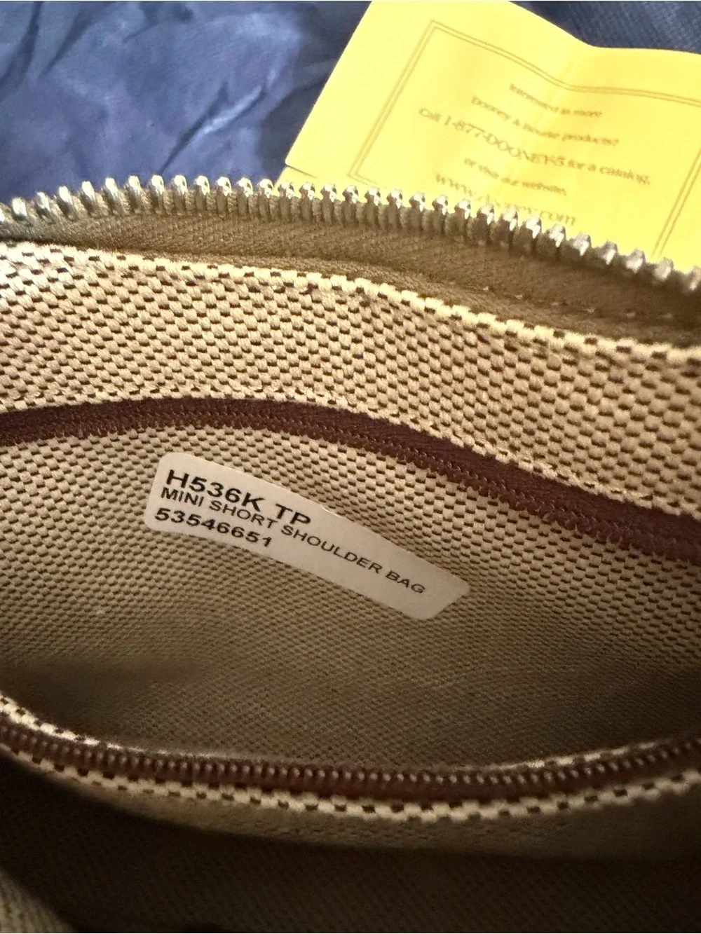Vintage Dooney & Bourke H536K Signature Monogram Shoulder Bag